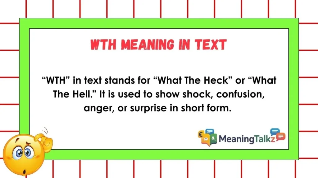 WTH Meaning in Text