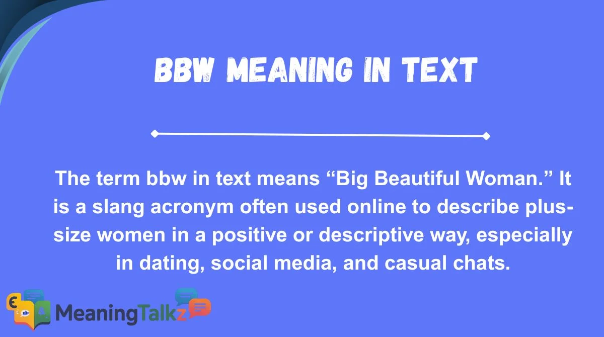 bbw meaning in text