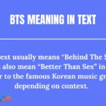 BTS Meaning in Text