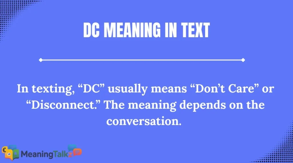 DC Meaning in Text