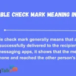 Double Check Mark Meaning in Text