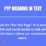 FYP Meaning in Text