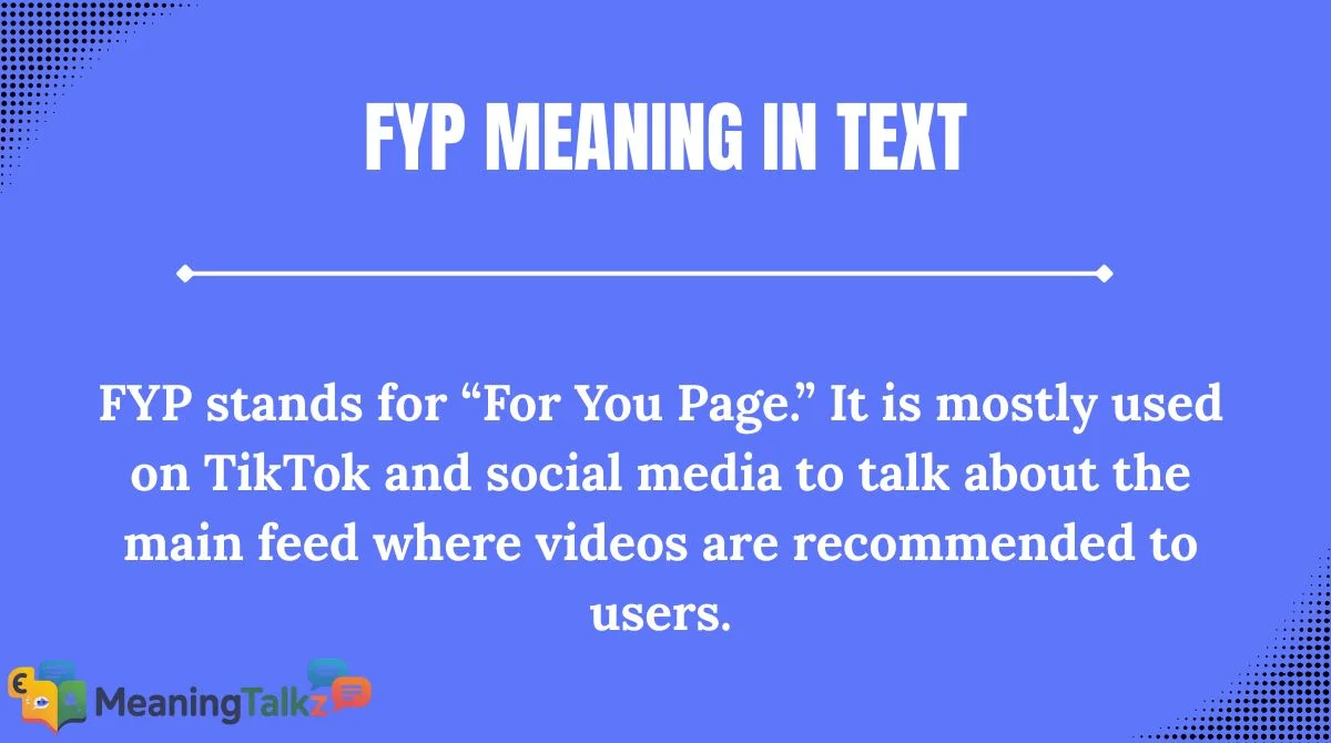 FYP Meaning in Text