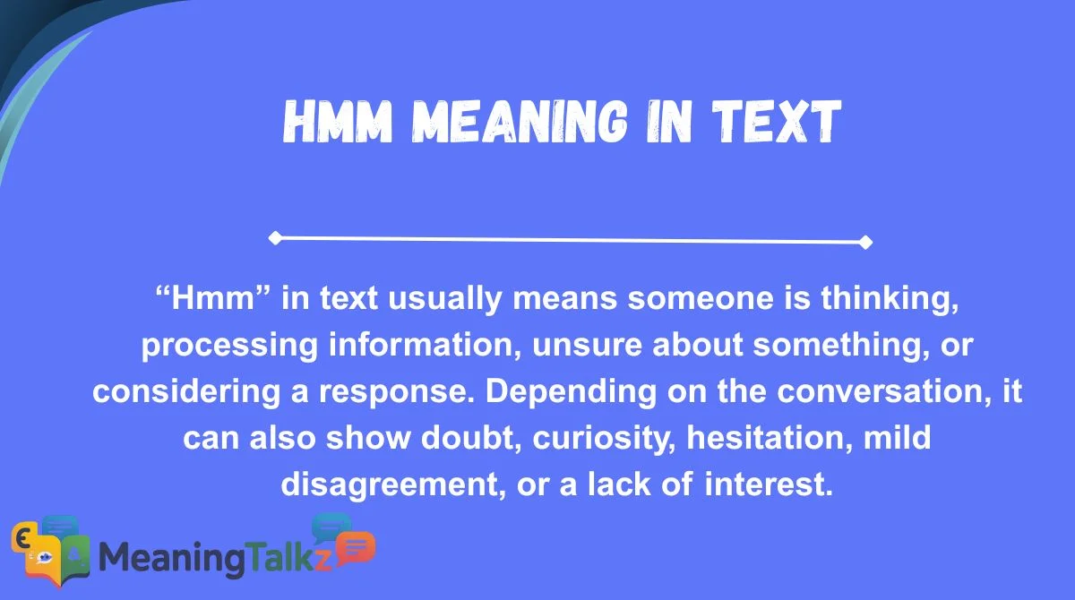 Hmm Meaning in Text