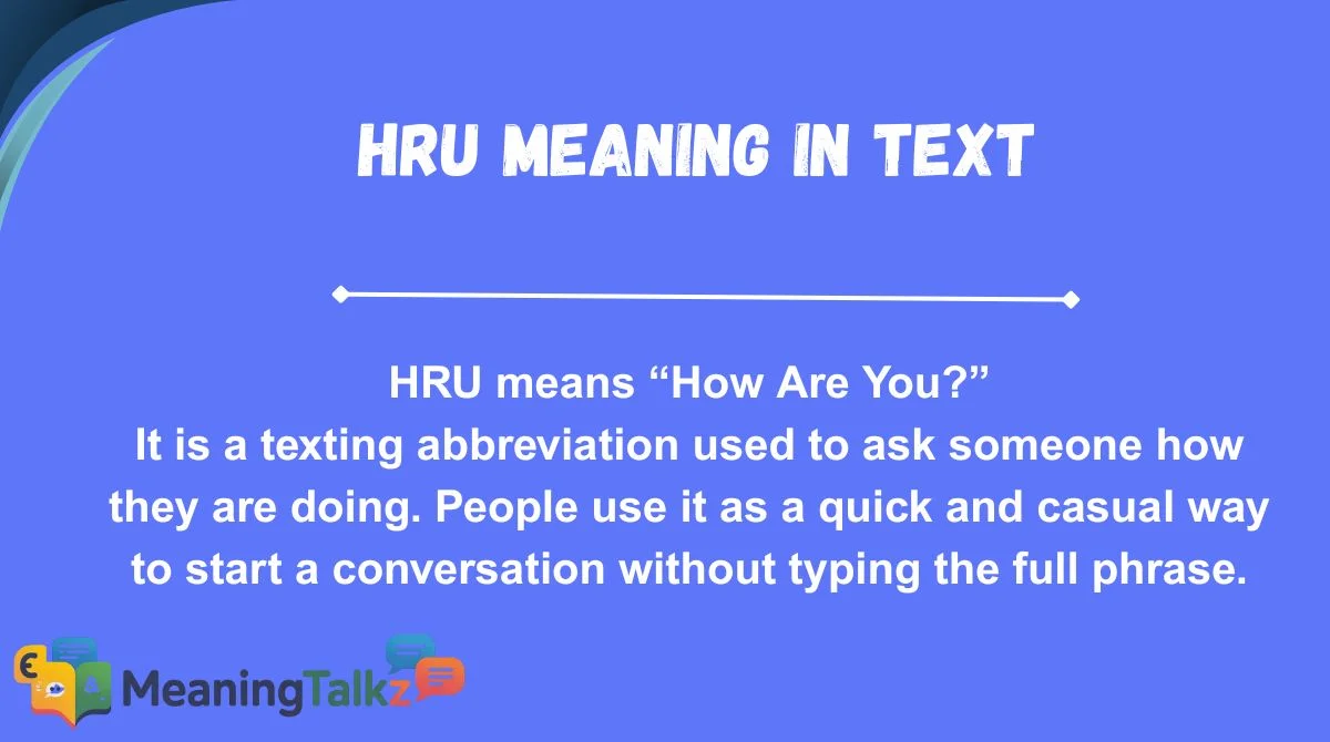 HRU Meaning in Text