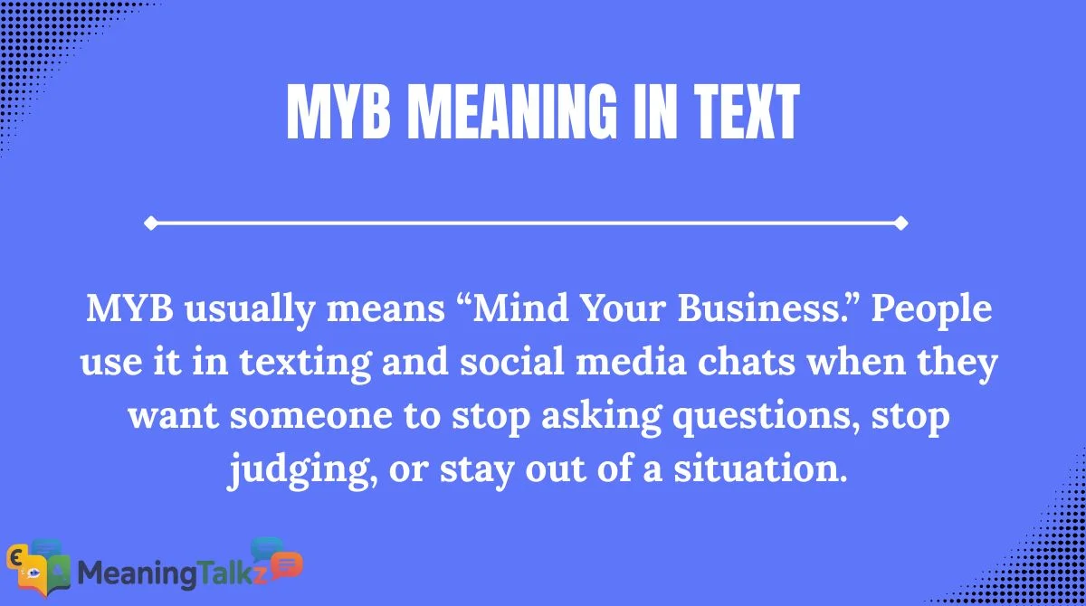 myb meaning in text
