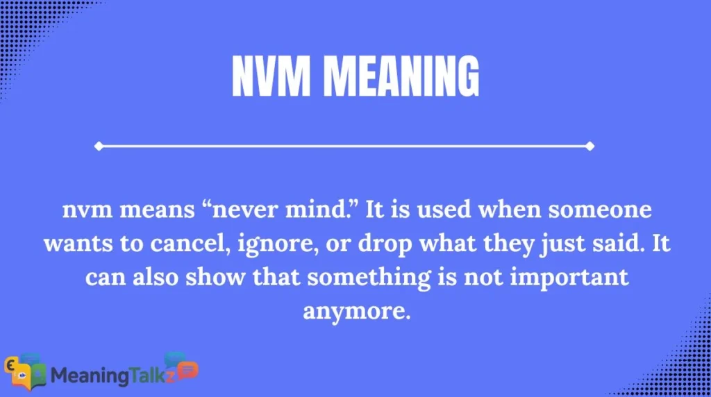 NVM Meaning