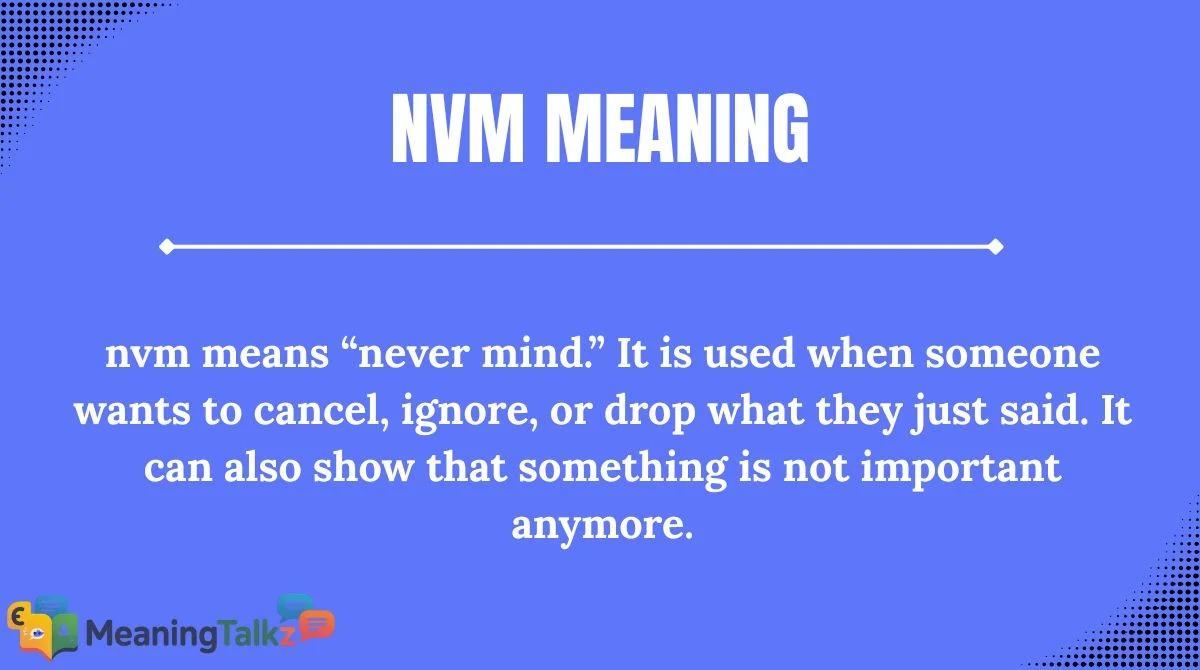 NVM Meaning