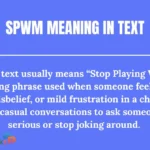 SPWM Meaning in Text