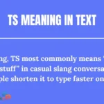 TS Meaning in Text