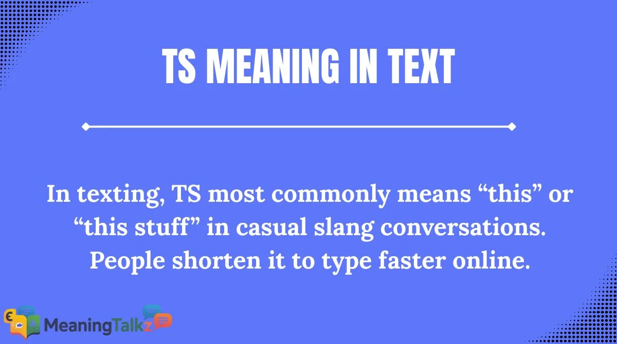TS Meaning in Text