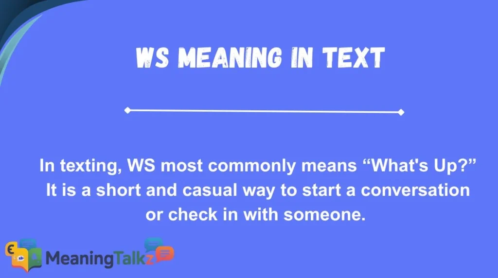 WS Meaning in Text