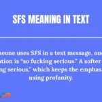 SFS Meaning in Text