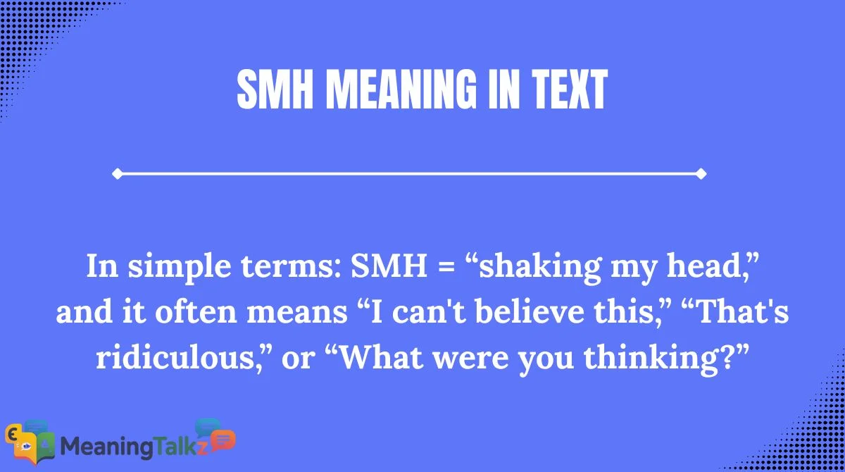 SMH Meaning in Text