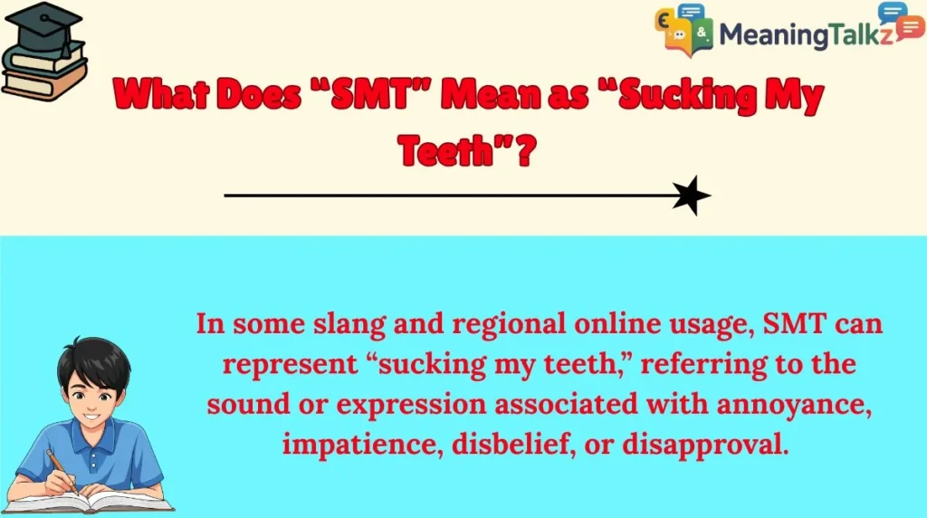 What Does “SMT” Mean as “Sucking My Teeth”?
