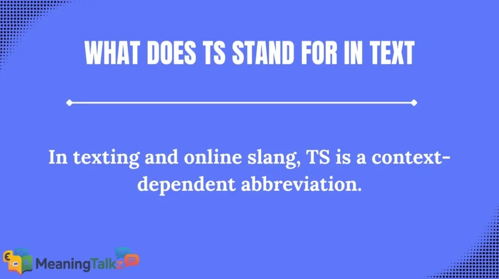 What Does TS Stand for in Text