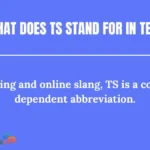 What Does TS Stand for in Text