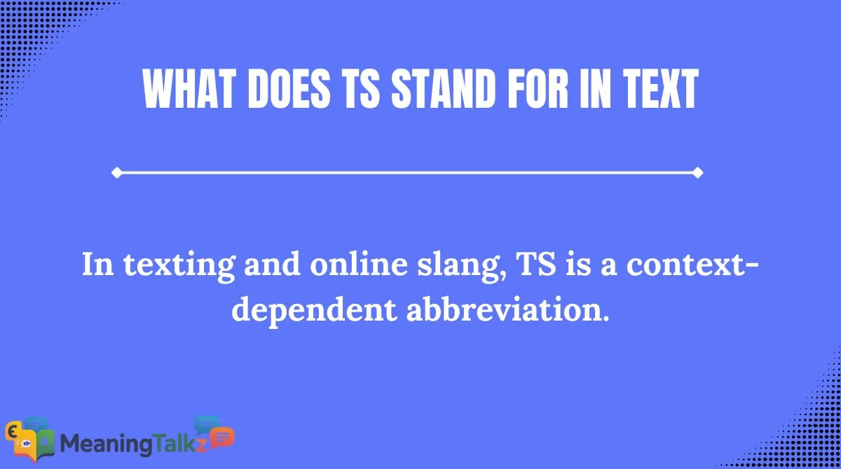 What Does TS Stand for in Text